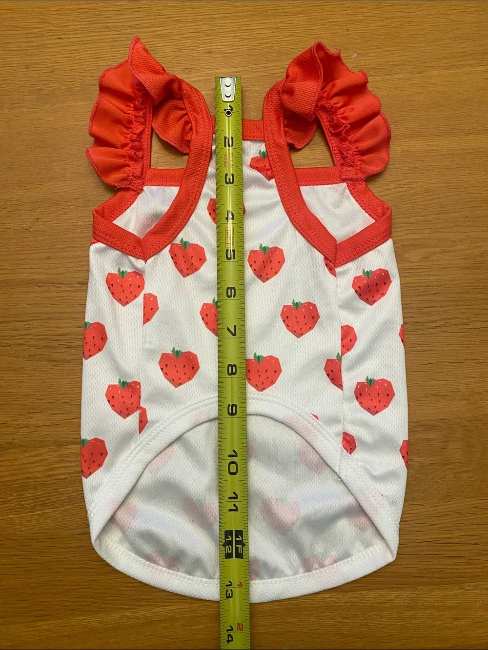 Strawberry Print Pet Tank - Red/White